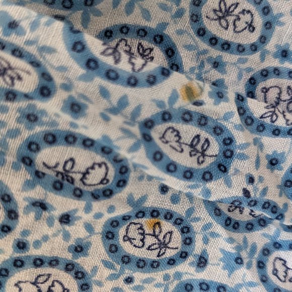 Vintage Blue Floral Fabric 4 Yards - Picture 7 of 7